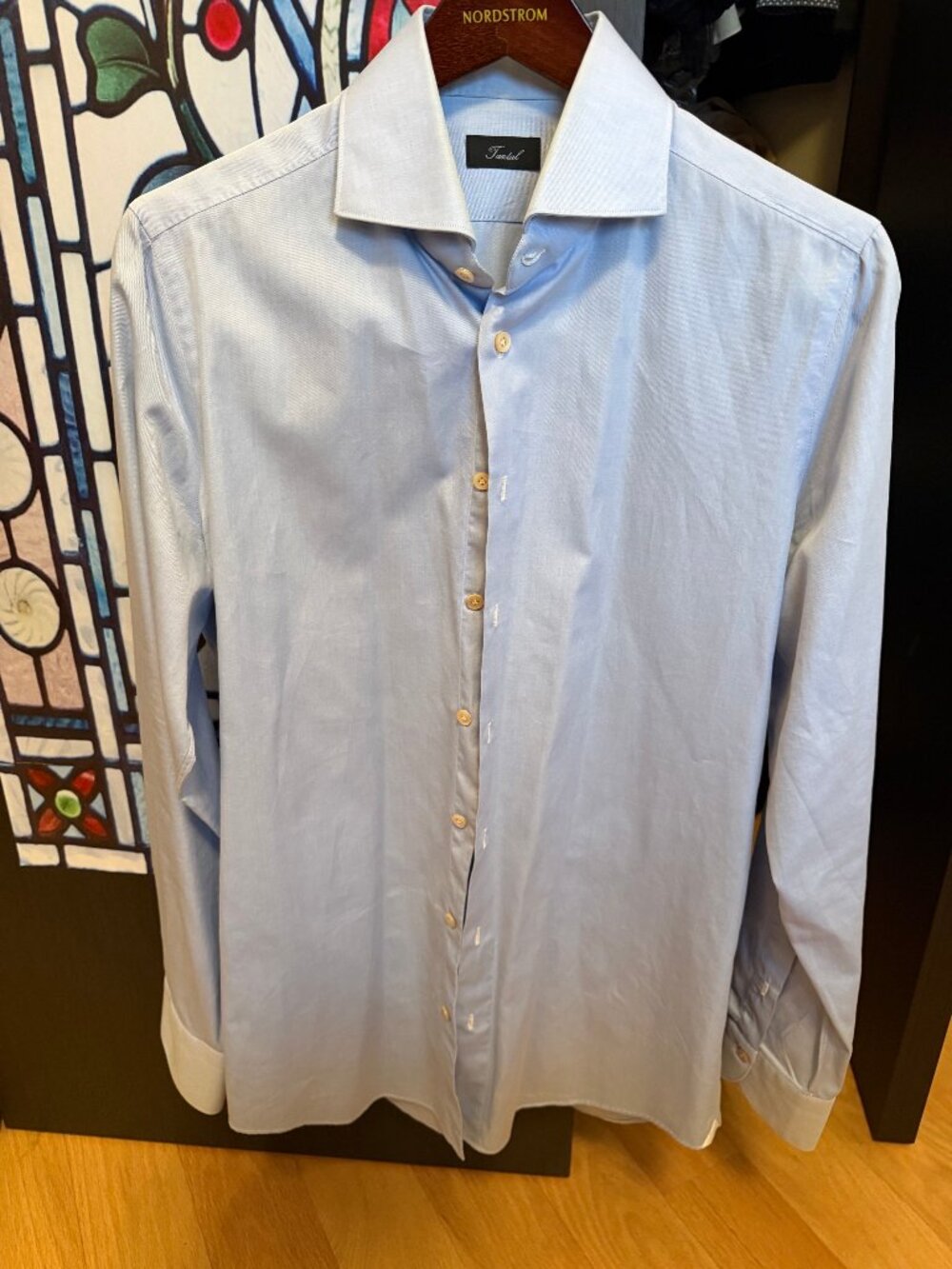 Tantal light blue long-sleeve dress shirt